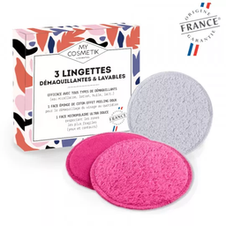 [K1310] Lot de 3 lingettes démaquillantes lavables