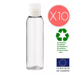 [RS666] 10 frascos vazios de 100 ml com tampa de serviço